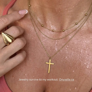 Elara Cross Layered Necklace