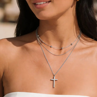 Elara Cross Layered Necklace