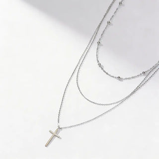 Elara Cross Layered Necklace