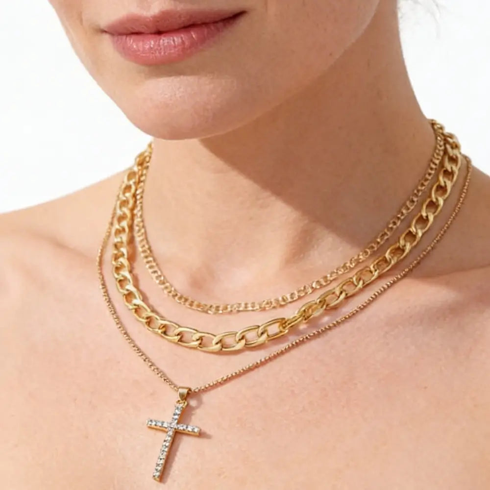 Novera Cross Layered Necklace