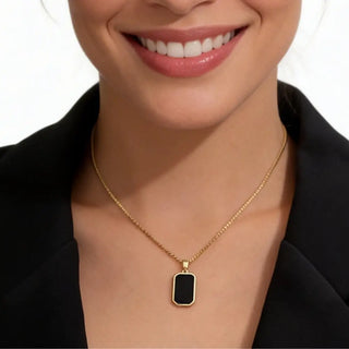 Vesper Rectangle Pendant Necklace