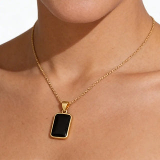 Vesper Rectangle Pendant Necklace