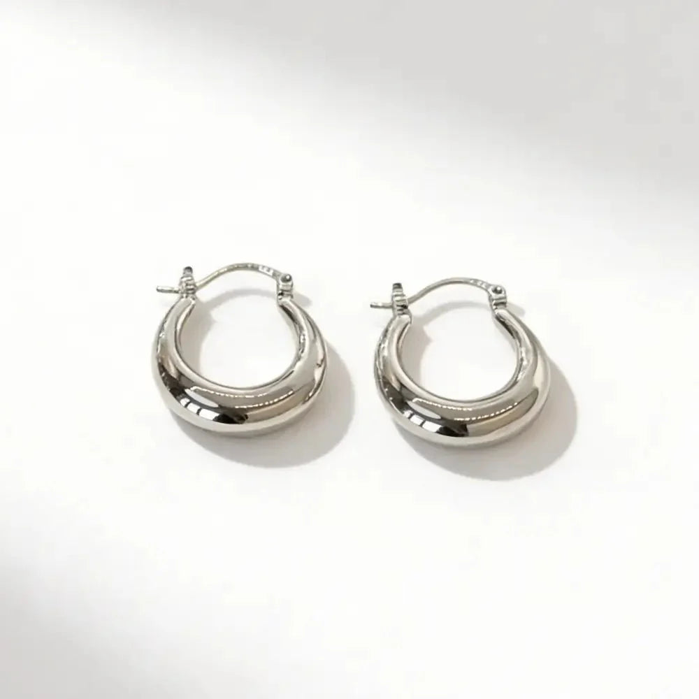 Kaelra Hoop Earrings - Silver